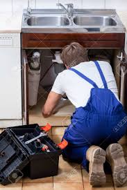 tool box fixing the kitchen sink stock