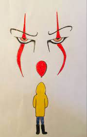 Sie können mit dem zeichnen mit strichmustern beginnen und der zeichnung dann farbe geben. Es Drawing Zeichnen Drawing Pennywise