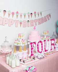 Ice Cream Parlour Birthday Party Kara S Party Ideas Ice Cream Party Decorations Ice Cream Birthday Party Birthday