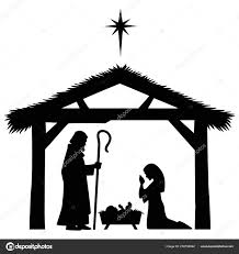 Mary Joseph Baby Jesus Silhouette Cartoon Illustration Mary Joseph Baby Stock Vector Image By C Larryrains 270736092