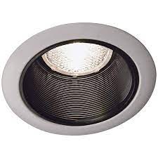6 inch recessed ceiling light black metal trim smooth shiny reflector baffle and ring r30 par30 fits halo juno can. Juno 4 Black Baffle White Trim Recessed Light 02579 Lamps Plus