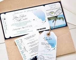 Beach Wedding Passport Save The Date Destination Invitation Etsy Destination Wedding Invitations Vintage Wedding Invitations Boarding Pass Wedding Invitation