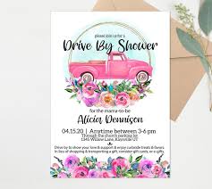 Pin On Drive By Shower Invitations