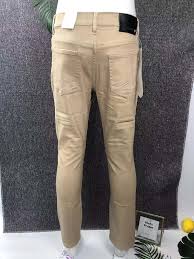 Alisa Fashion Penshoppe Cotton Khaki Mens Skinny Jeans Stretch Washed Slim Fit Straight Basic Denim Pencil Pants Size 28 29 30 31 32 33 34 36