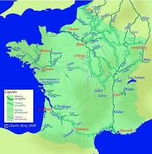 Au recto le trace des principaux fleuves reliefs et villes. Fleuve De France Archives Voyages Cartes