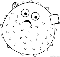 See the presented collection for pufferfish coloring. Simple Pufferfish Coloring Page Coloringall