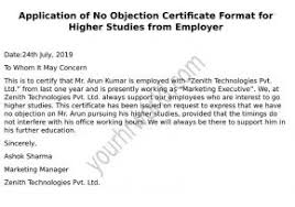 My three months of probation period has ended on january 15th, and i am now a permanent employee of creative solutions which. Request Latter Of Noc Format For Higher Studies From Employer