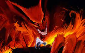 Naruto wallpaper and high quality picture gallery on minitokyo. Hd Wallpaper Kyuubi Naruto Naruto Nine Tailed Fox Namikaze Minato Grin Wallpaper Flare
