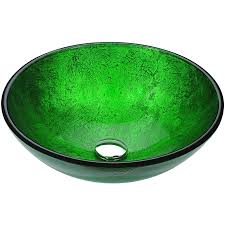 anzzi posh verdure green glass vessel