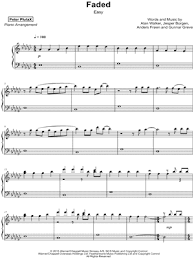Free beginners level free piano sheet music sheet music pieces to download from 8notes.com Peter Plutax Faded Easy Sheet Music Piano Solo In Eb Minor Download Print Sku Mn0188403