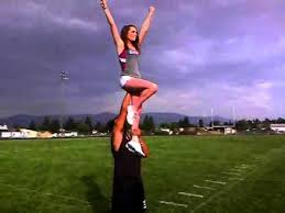 How To Do A Chair Sit Stunt Youtube Cheer Stunts Stunts Cheerleading Stunt