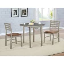 Denham 3 Piece Pub Table Set In 2020 Solid Wood Dining Set Small Space Dining Set Round Dining Set