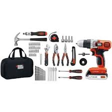 Black And Decker 20v Lithium Battery 1 5 Ah Black Decker 20 Volt Max Lithium Ion Cordless Drill And Project Kit With Battery 1 5ah Charger And Kit Bag Ldx120pk The Home Depot Black Decker Project Kits Drill Set