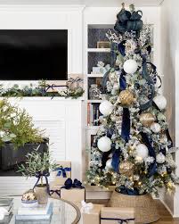 News & politicsplanes, trains, and automobiles line the walls of the east room, as part of the white house's 2020 holiday decorations, in a salute to. Blue And White Christmas Decor In Our Living Room The Creek Line House