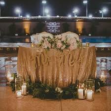 Sequin Sweetheart Table Lavishweddings Organicelements Ljbt Wedding Inspiration Wedding Decorations Bride Groom Table Head Table Wedding