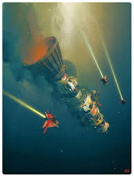 Fall75 By Pascal Blanche Spaceship Art Science Fiction Artwork Science Fiction Art