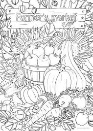 Farmer S Market Printable Adult Coloring Page From Favoreads Coloring Book Pages For Adults And Kids Coloring Sheets Colouring Designs Raskraski Hellouin Razvlecheniya Risunok Uzora Mandala