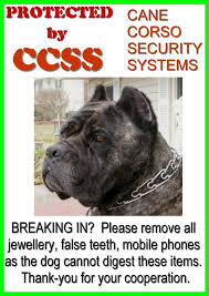 Cane Corso Security Fun Beware Of The Dog Sign Cane Corso Dog Signs Funny Signs