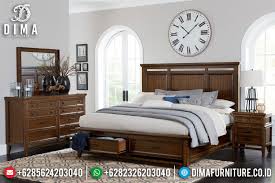 Model Kamar Set Minimalis Jati Natural Finish Stephanie Bt 0164 Tempat Tidur Minimalis Mebel