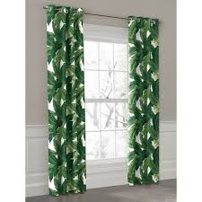 Grommet Outdoor Curtain Leaf Curtains Tropical Home Decor Tropical Bedrooms