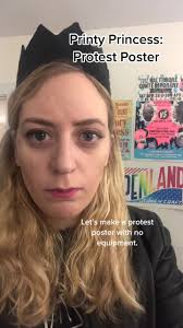 Printy Princess: Protest Poster #printing #protestposter #diy  #learnontiktok #makethings #showup #printmaking #printyprincess