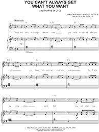 Watch the video for you can't always get what you want from hem's paint it black: You Can T Always Get What You Want From Glee Sheet Music In G Major Download Print Sku Mn0131806