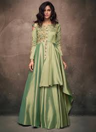 Delisa indian/pakistani bollywood party wear long anarkali gown for womens lt new. Buy Green Embroidered Anarkali Gown Party Wear Embroidered Dresses And Gown Online Shopping Bgwrsli7161204