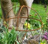 Garden Sphere Ornaments - Rusty Metal Garden Sphere ...