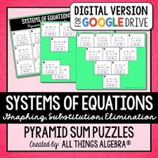 Two step equation maze answer key gina wilson tessshlo. Systems Of Equations Pyramid Sum Puzzles Digital Version For Google Slides Systems Of Equations Equations Algebra