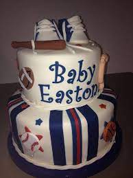 Baby Boy Sports Birthday Baseball Baby Shower Cake Shower Cakes Baby Shower Cakes