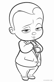The boss baby can be seen doing many things, from eating a slice of pizza, showing his cute expression, to looking bad with his malicious bog shot face. Free Printable Boss Baby Coloring Pages Novocom Top