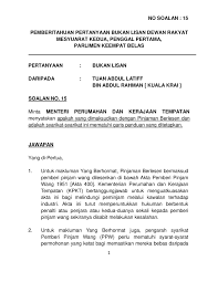 Yang bertanda tangan dibawah ini: P14p2m1 Soalan Bukanlisan 15 Pdf Parliamentary Documents