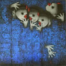 Buy Painting Gossip Artwork No 8253 by Indian Artist Basukinath Dasgupta