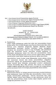 Maybe you would like to learn more about one of these? Setda Prov Kalteng Surat Edaran Menteri Agama Tentang Penyelenggaraan Salat Idul Adha 1441 H Dan Penyembelihan Hewan Kurban Di Tengah Pandemi Covid 19