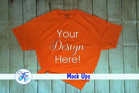 Gildan Safety Orange Mock Up Shirts Graphic By Family Creations Creative Fabrica In 2020 Design Mockup Free Mockup Template Free Mockup Free Psd