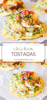 Chicken Tostadas Recipe Chicken Tostadas Tostadas Mexican Food Recipes
