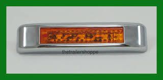 Marker is clear while turned off. Side Marker Ultra Thin 3 Led Light Clearance Amber Chrome Bezel Cab Panel Ebay