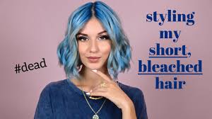 Divide the ponytail into two sections. How I Style My Short Damaged Hair Youtube