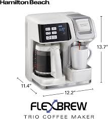 Maybe you would like to learn more about one of these? Buy Hamilton Beach Flexbrew Trio 2 Way Single Serve Coffee Maker Full 12c Pot Compatible With K Cup Pods Or Grounds Combo White Online In Vietnam B07zv7mldr