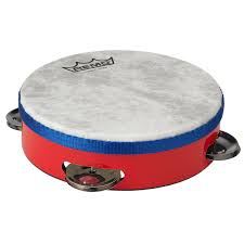 Tambourines are often used with regular percussion sets. Kids Make Music Tambourine
