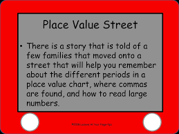 Place Value Street Story Ppt Download