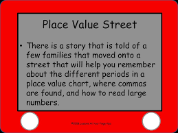 place value street story ppt download