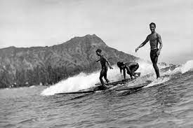 This is a very entertaining trivia question of the day and the correct solution is as following: A Short History Of Surfing Wsj