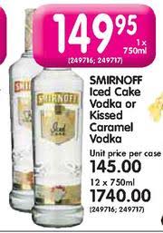 Johnny's italian steakhouse des moines is conveniently located just minutes from the des moines international airport on fleur drive. Special Smirnoff Iced Cake Vodka Or Kissed Caramel Vodka 12x750ml M Guzzle Co Za