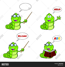 Cartoon character red strawberry green colorful red face worm enamel brooch coat backpack shop the latest worms character deals on aliexpress. Book Worm Cartoon Vector Photo Free Trial Bigstock