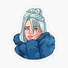 Billie Transparent Sticker By Bernie Sanders Billie Eilish Girls Cartoon Art Billie