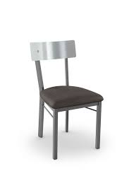 Benzara transitional ladder style high back bench with fabric padded seating, gray. Amisco Lauren Side Chair W Stainless Steel Backrest Barstool Comforts