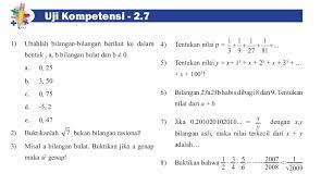 Tulis nama dan nomor pada lembar jawaban yang tersedia 2. Contoh Soal Bilangan Bulat Dan Jawabannya Kelas 7