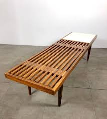 Vintage Walnut Slat Bench Coffee Table 1960 S Coffee Tables For Sale Coffee Table Table