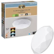 Sold and shipped by lamps plus. Hampton Bay 16 In Diamond Selectable Led Flush Mount Ceiling Light 1450 Lumens Dimmable 22 Watts 120v 3000k 4000k 5000k 54451611 The Home Depot